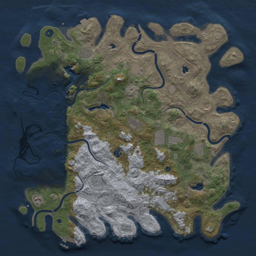 Rust Map: Procedural Map, Size: 4700, Seed: 2509, 17 Monuments