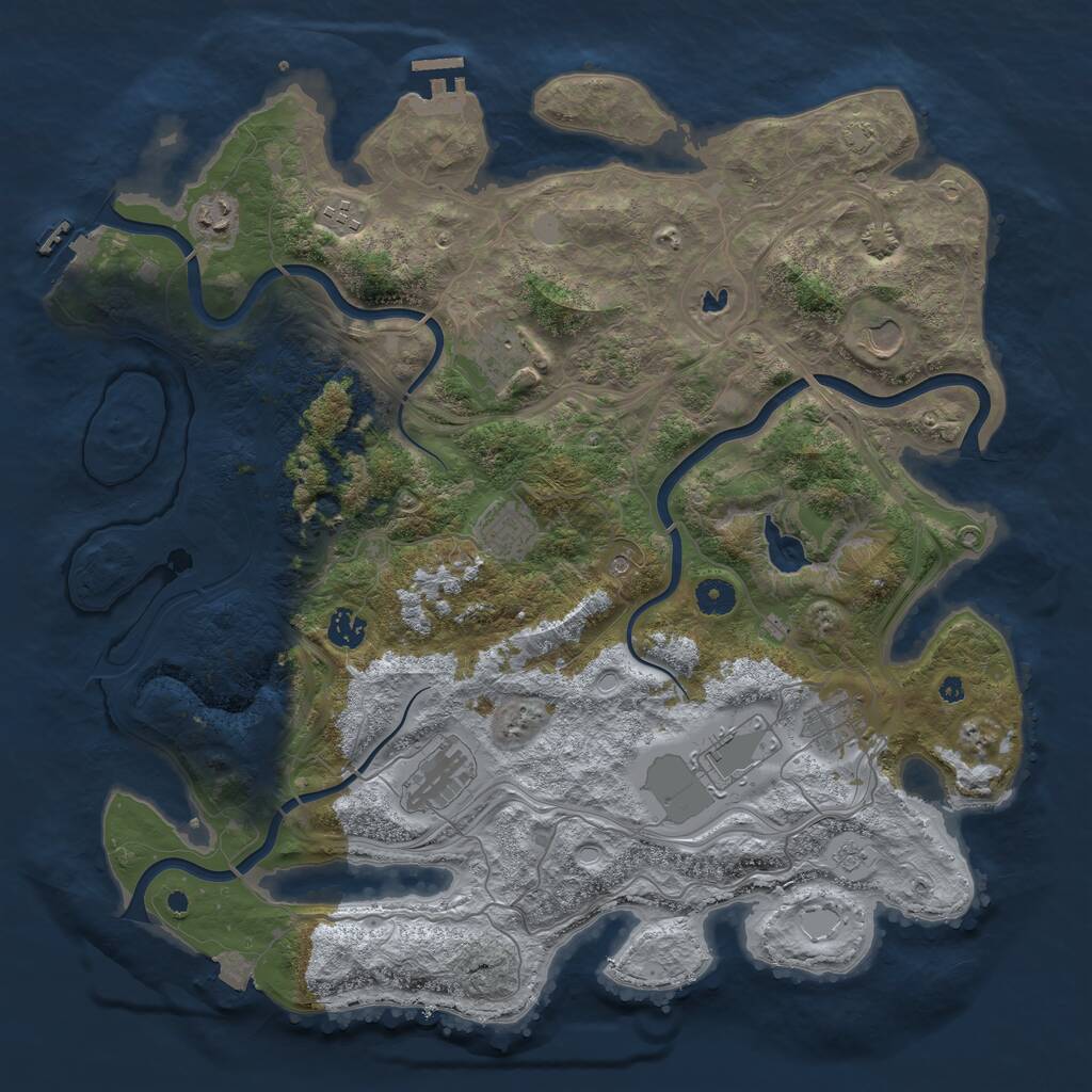 Rust Map: Procedural Map, Size: 4250, Seed: 23621, 15 Monuments