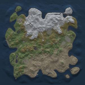 Thumbnail Rust Map: Procedural Map, Size: 3750, Seed: 1698395421, 17 Monuments