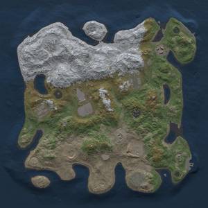 Thumbnail Rust Map: Procedural Map, Size: 3600, Seed: 4118553, 18 Monuments