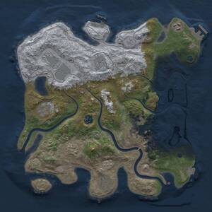 Thumbnail Rust Map: Procedural Map, Size: 3600, Seed: 4118553, 15 Monuments