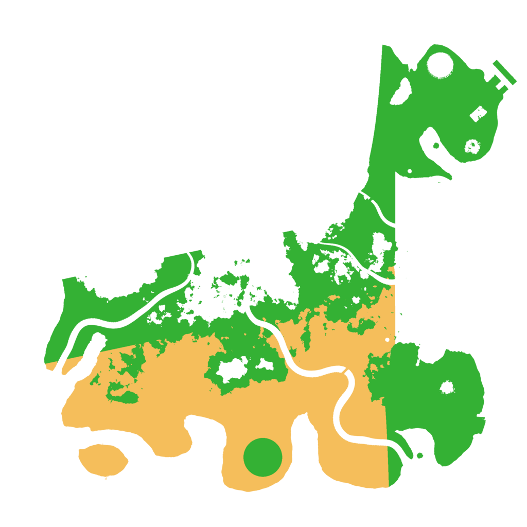 Biome Rust Map: Procedural Map, Size: 3600, Seed: 4118553