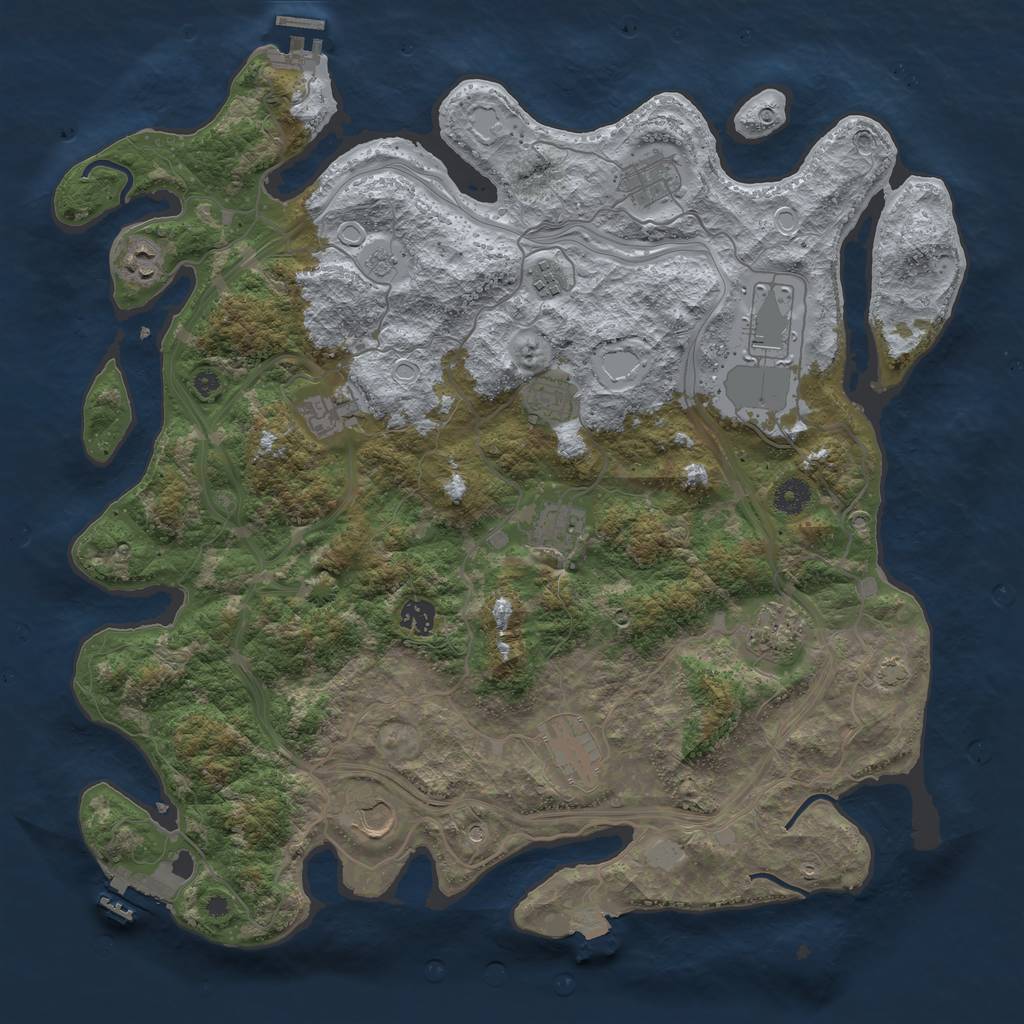 Rust Map: Procedural Map, Size: 4250, Seed: 65368719, 19 Monuments