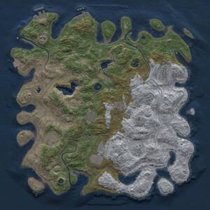 Thumbnail Rust Map: Procedural Map, Size: 4250, Seed: 998040, 15 Monuments