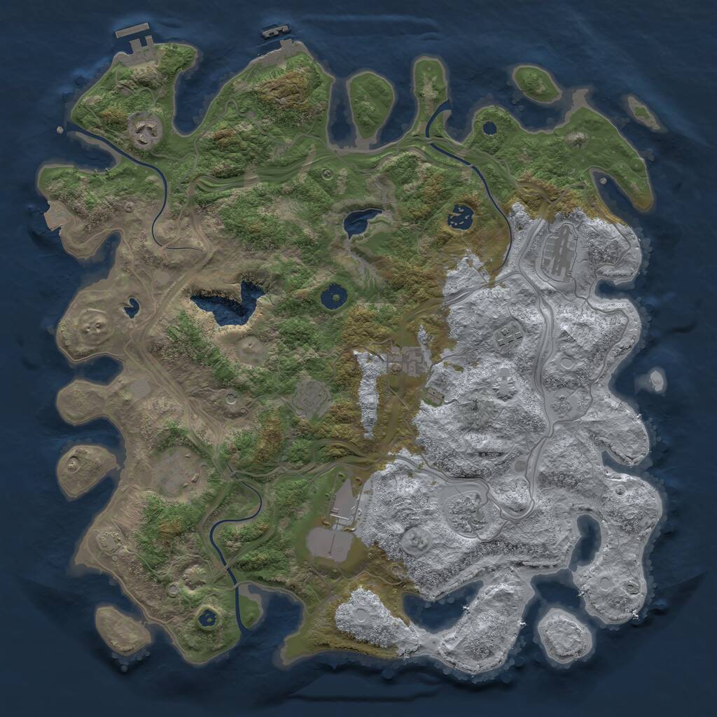 Rust Map: Procedural Map, Size: 4250, Seed: 998040, 15 Monuments