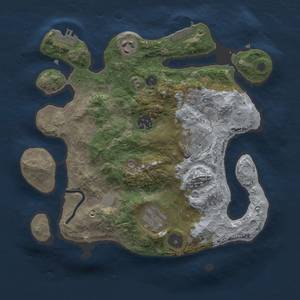 Thumbnail Rust Map: Procedural Map, Size: 3000, Seed: 45101988, 13 Monuments