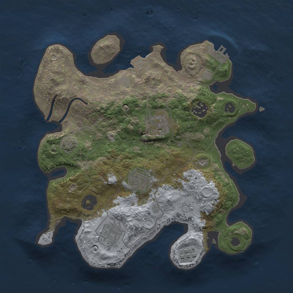Rust Map: Procedural Map, Size: 2800, Seed: 311898005, 12 Monuments