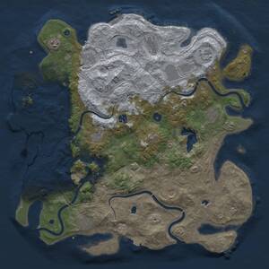 Thumbnail Rust Map: Procedural Map, Size: 4500, Seed: 258541445, 17 Monuments