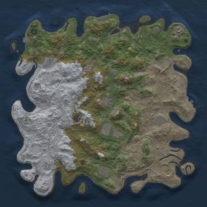 Thumbnail Rust Map: Procedural Map, Size: 4500, Seed: 454352631, 19 Monuments