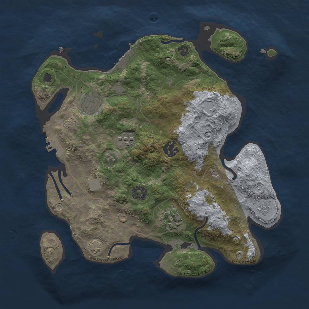 Rust Map: Procedural Map, Size: 3000, Seed: 113952, 12 Monuments