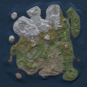 Thumbnail Rust Map: Procedural Map, Size: 3600, Seed: 84635168, 17 Monuments