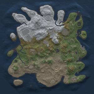 Thumbnail Rust Map: Procedural Map, Size: 3500, Seed: 1065648280, 16 Monuments