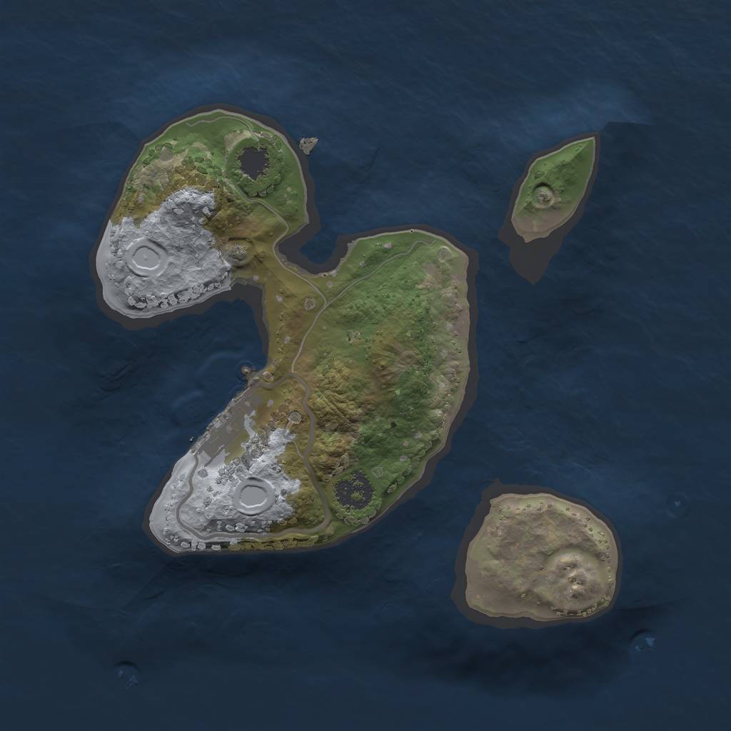 Rust Map: Procedural Map, Size: 2000, Seed: 540762063, 4 Monuments