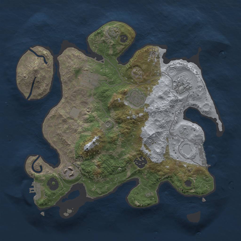 Rust Map: Procedural Map, Size: 3000, Seed: 66112, 13 Monuments