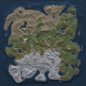 Thumbnail Rust Map: Procedural Map, Size: 4500, Seed: 653951968, 16 Monuments