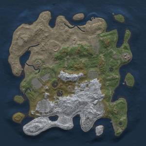 Thumbnail Rust Map: Procedural Map, Size: 3500, Seed: 75463, 17 Monuments