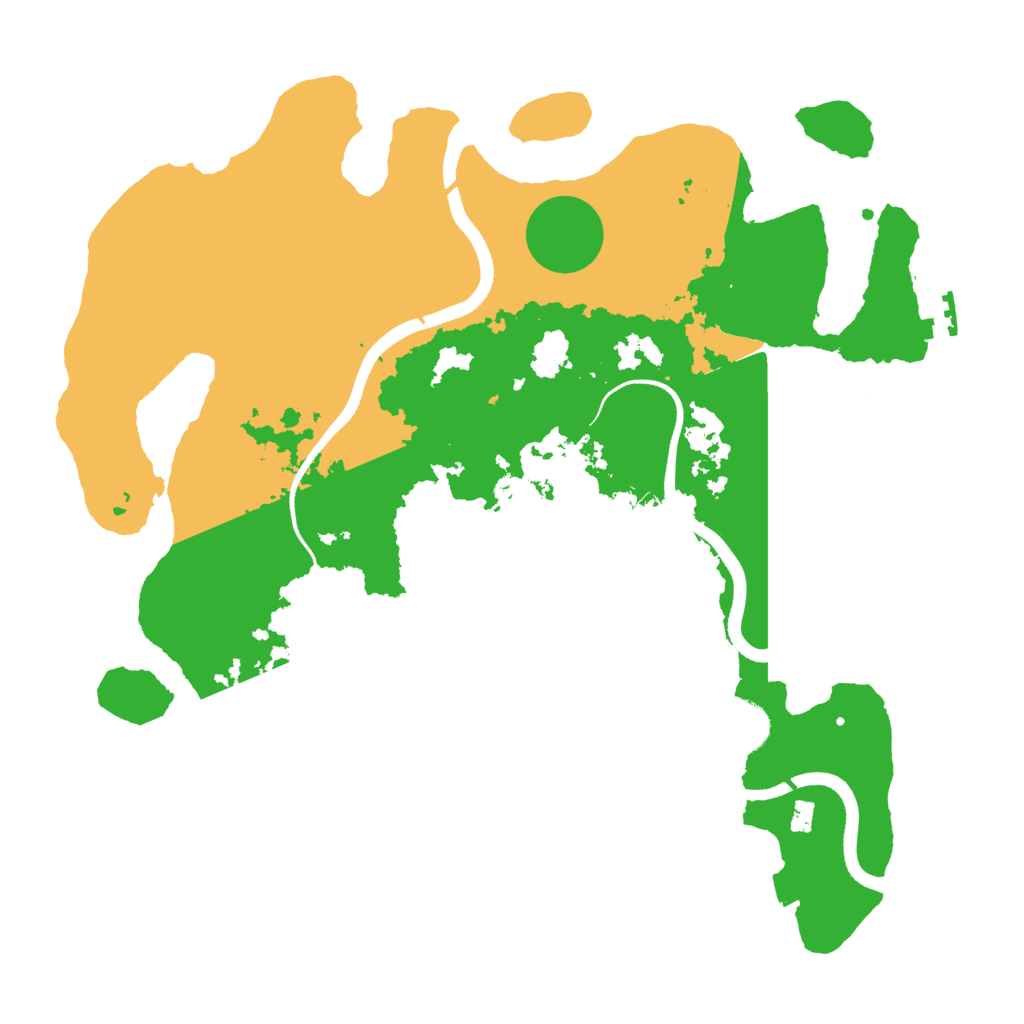 Biome Rust Map: Procedural Map, Size: 3500, Seed: 75463