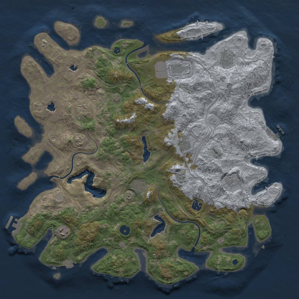 Rust Map: Procedural Map, Size: 4500, Seed: 9920, 15 Monuments