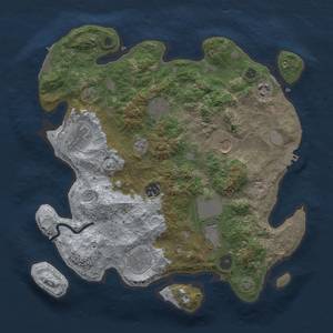 Thumbnail Rust Map: Procedural Map, Size: 3500, Seed: 988435109, 16 Monuments