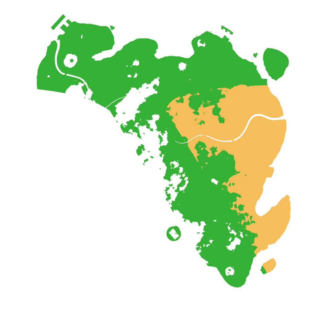 Biome Rust Map: Procedural Map, Size: 3500, Seed: 988435109