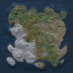 Thumbnail Rust Map: Procedural Map, Size: 3500, Seed: 988435109, 13 Monuments