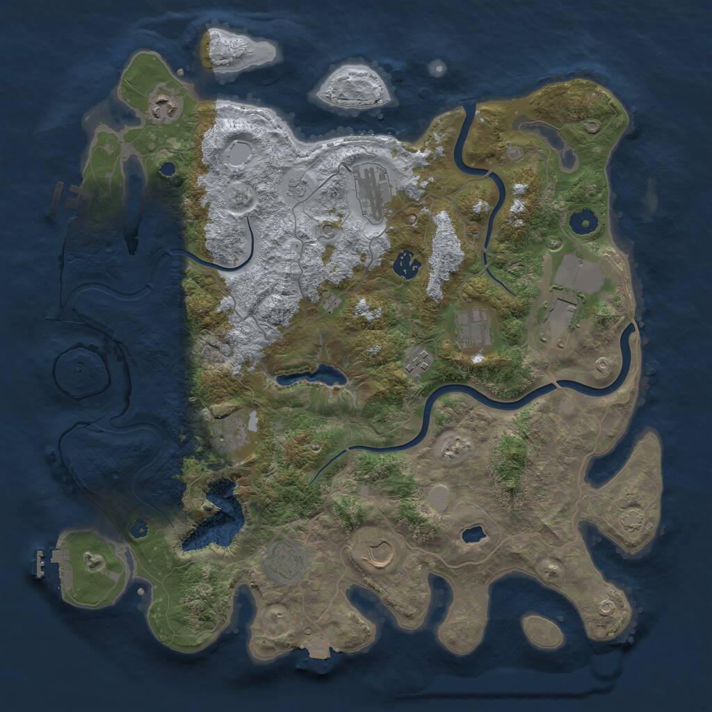Rust Map: Procedural Map, Size: 4000, Seed: 1572893182, 15 Monuments