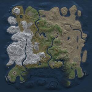 Thumbnail Rust Map: Procedural Map, Size: 4250, Seed: 915943590, 16 Monuments