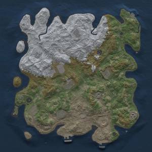 Thumbnail Rust Map: Procedural Map, Size: 4300, Seed: 84635168, 19 Monuments