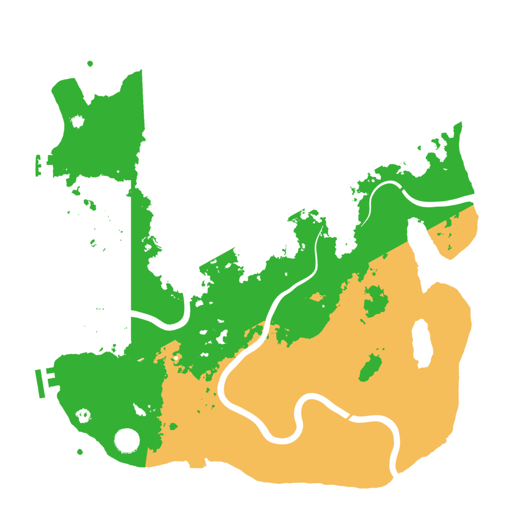 Biome Rust Map: Procedural Map, Size: 3700, Seed: 992785005