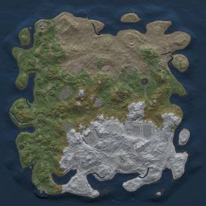 Thumbnail Rust Map: Procedural Map, Size: 4500, Seed: 46666667, 18 Monuments