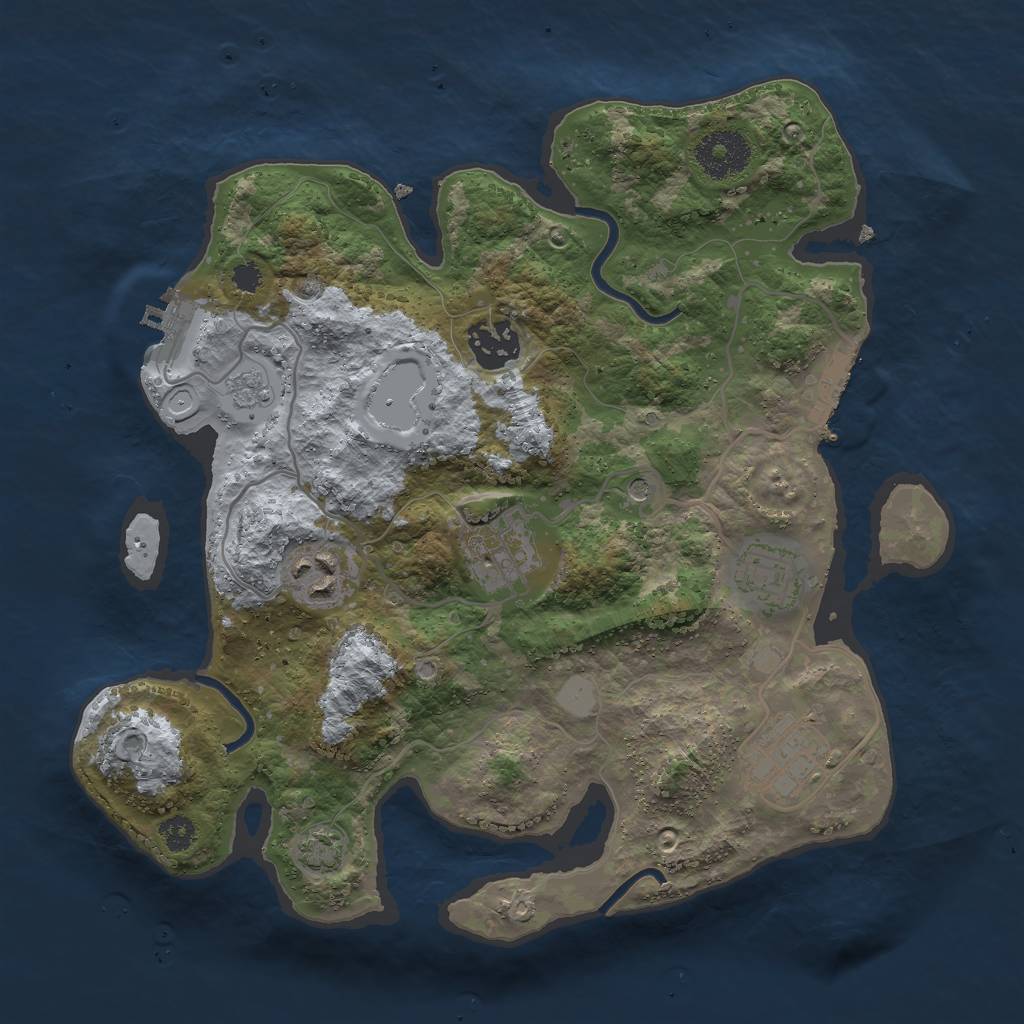Rust Map: Procedural Map, Size: 3000, Seed: 1452815234, 13 Monuments