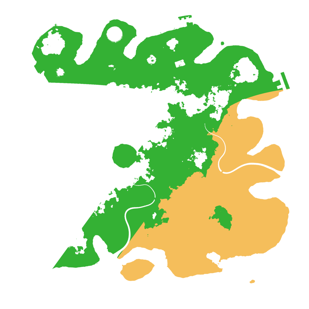 Biome Rust Map: Procedural Map, Size: 3500, Seed: 393221