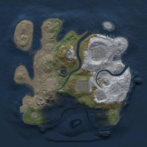 Thumbnail Rust Map: Procedural Map, Size: 2500, Seed: 240050940, 9 Monuments