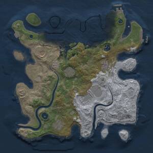 Thumbnail Rust Map: Procedural Map, Size: 3500, Seed: 58020, 13 Monuments