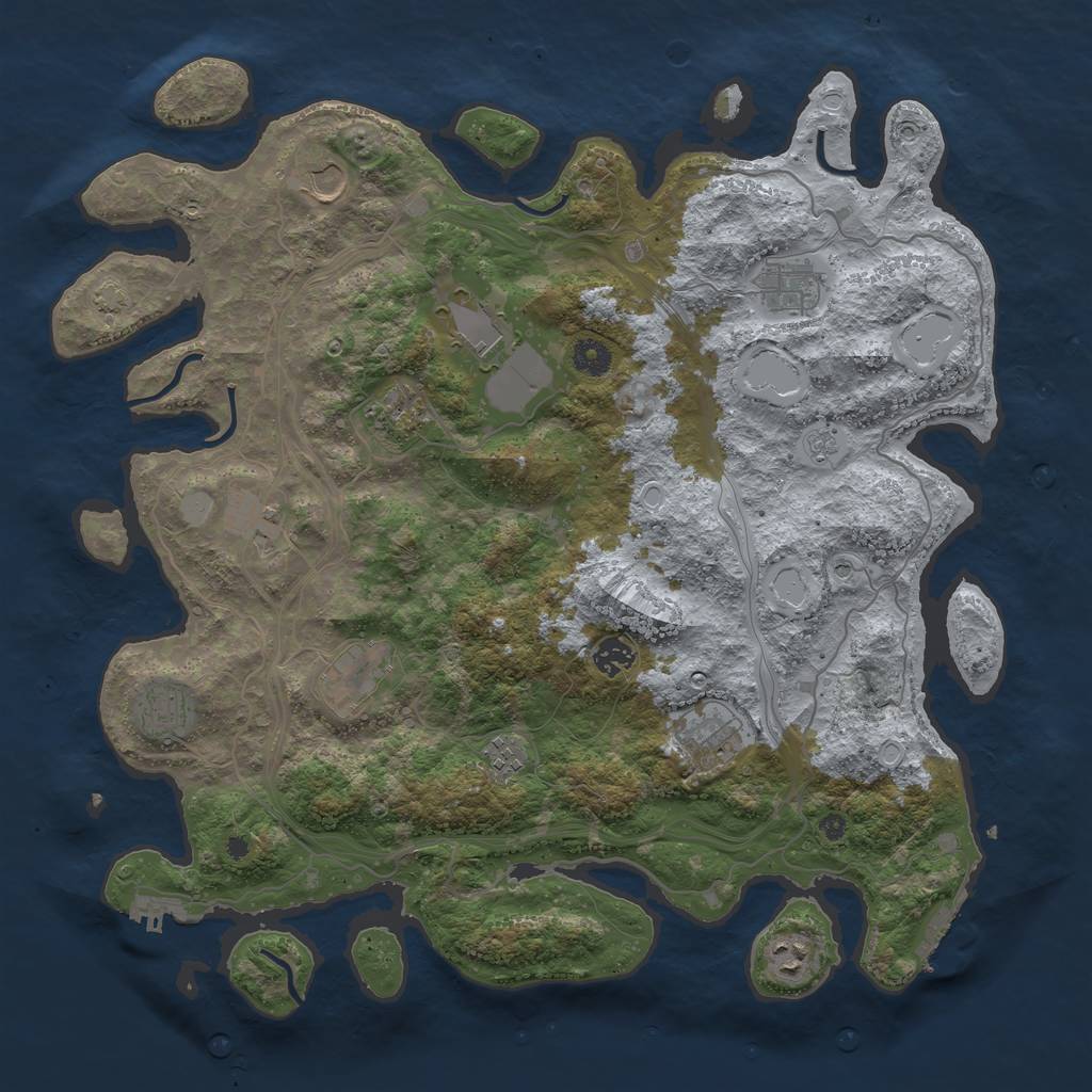 Rust Map: Procedural Map, Size: 4250, Seed: 2099735194, 19 Monuments