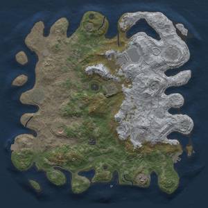 Thumbnail Rust Map: Procedural Map, Size: 4000, Seed: 324470019, 17 Monuments