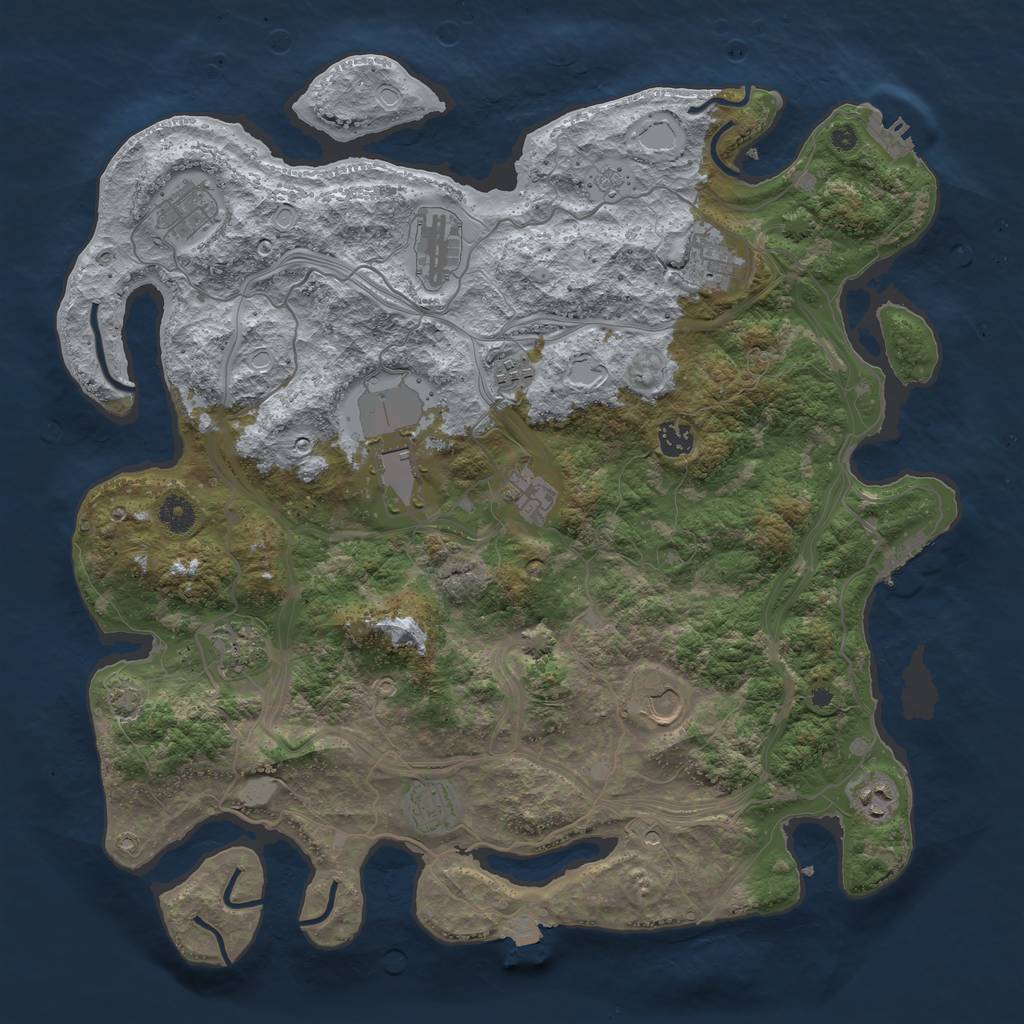 Rust Map: Procedural Map, Size: 4250, Seed: 554668189, 19 Monuments