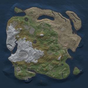 Thumbnail Rust Map: Procedural Map, Size: 3500, Seed: 1291538490, 16 Monuments