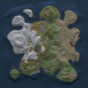 Thumbnail Rust Map: Procedural Map, Size: 3000, Seed: 1077432157, 13 Monuments