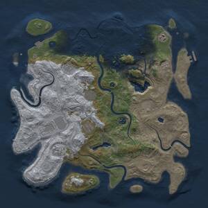 Thumbnail Rust Map: Procedural Map, Size: 4250, Seed: 540762063, 16 Monuments