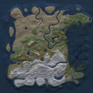 Thumbnail Rust Map: Procedural Map, Size: 4400, Seed: 50294182, 16 Monuments