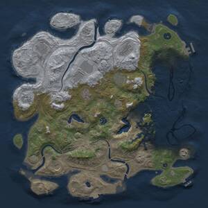 Thumbnail Rust Map: Procedural Map, Size: 4250, Seed: 690669083, 17 Monuments