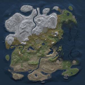 Thumbnail Rust Map: Procedural Map, Size: 4250, Seed: 690669083, 16 Monuments