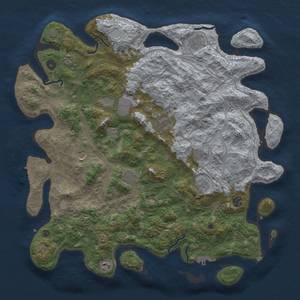 Thumbnail Rust Map: Procedural Map, Size: 4500, Seed: 1944400612, 19 Monuments