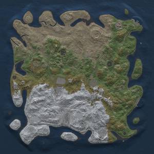 Thumbnail Rust Map: Procedural Map, Size: 4500, Seed: 1319893518, 18 Monuments