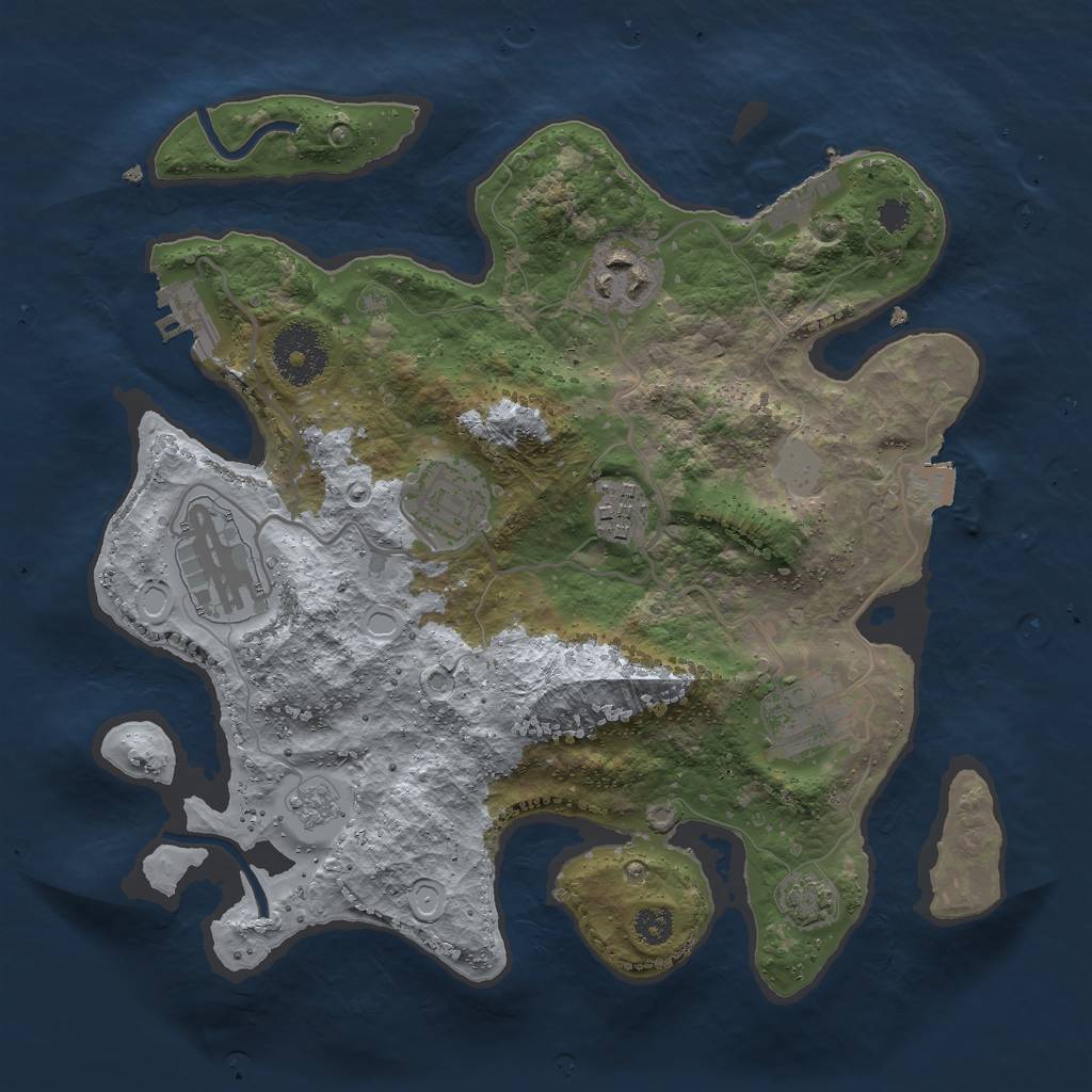 Rust Map: Procedural Map, Size: 2900, Seed: 459450036, 12 Monuments