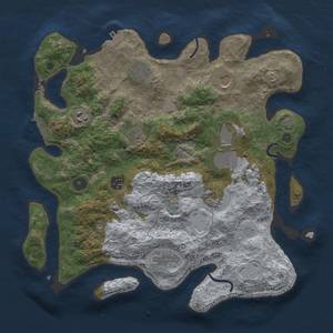 Thumbnail Rust Map: Procedural Map, Size: 3700, Seed: 967563264, 17 Monuments