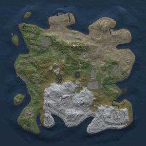 Thumbnail Rust Map: Procedural Map, Size: 3500, Seed: 200929210, 17 Monuments