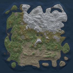 Thumbnail Rust Map: Procedural Map, Size: 4500, Seed: 1095870672, 19 Monuments