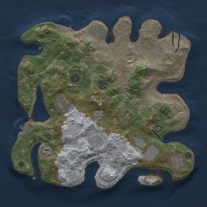 Thumbnail Rust Map: Procedural Map, Size: 3500, Seed: 1992869543, 18 Monuments